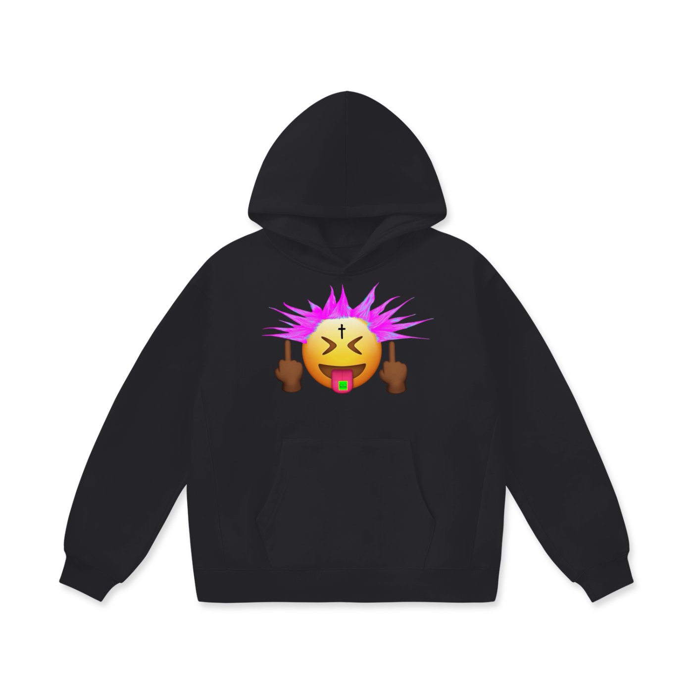 PINK PUNKMOJI HOODIE