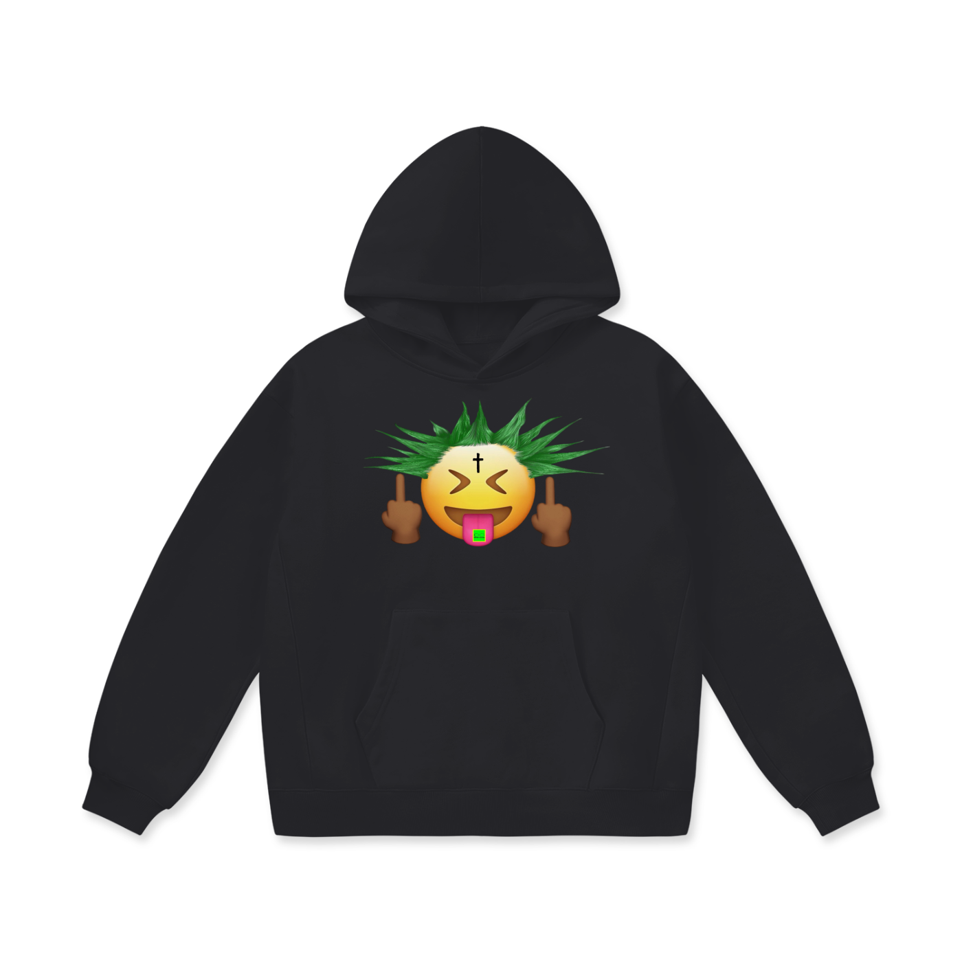 GREEN PUNKMOJI INFINITYSTAR HOODIE