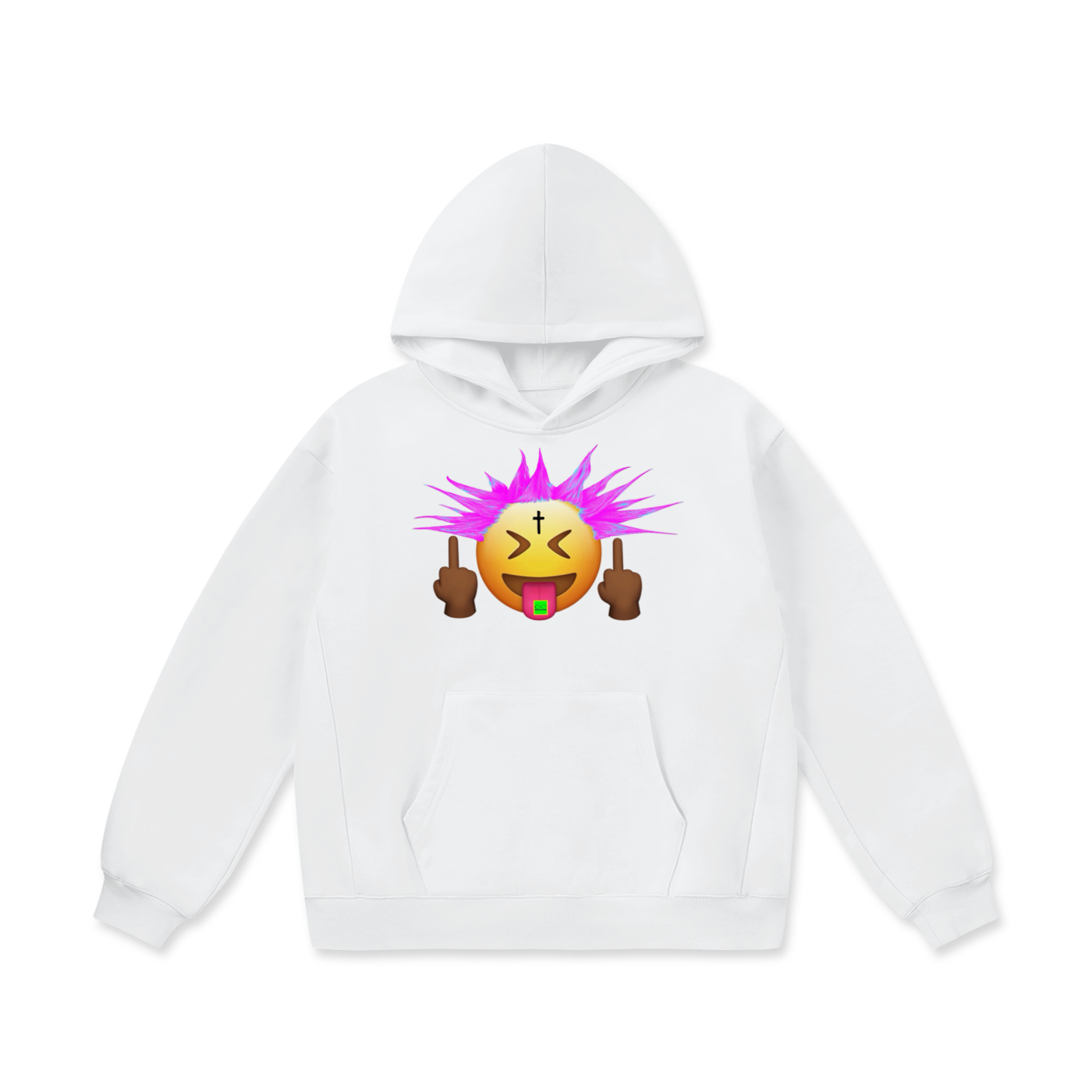 PINK PUNKMOJI HOODIE