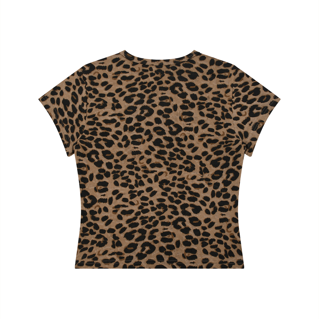PINK PUNKMOJI LEOPARD CROP TOP INFINITYSTAR TEE