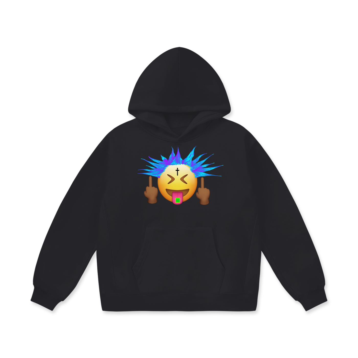 BLUE,PUNKMOJI,BLACK,WHITE,HOODIE