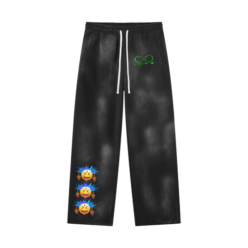SWEATPANTS,BLUE,PUNKMOJI,BLACK,WHITE